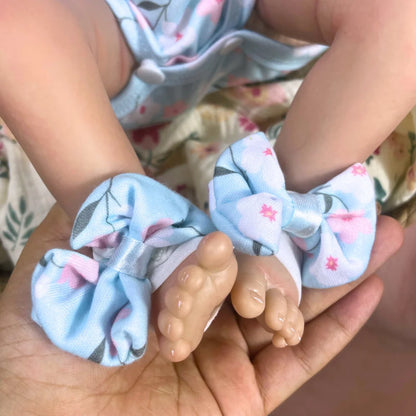 Reborn Baby Doll Felicia – 18in Newborn with Open Blue Eyes & Hand-Rooted Hair
