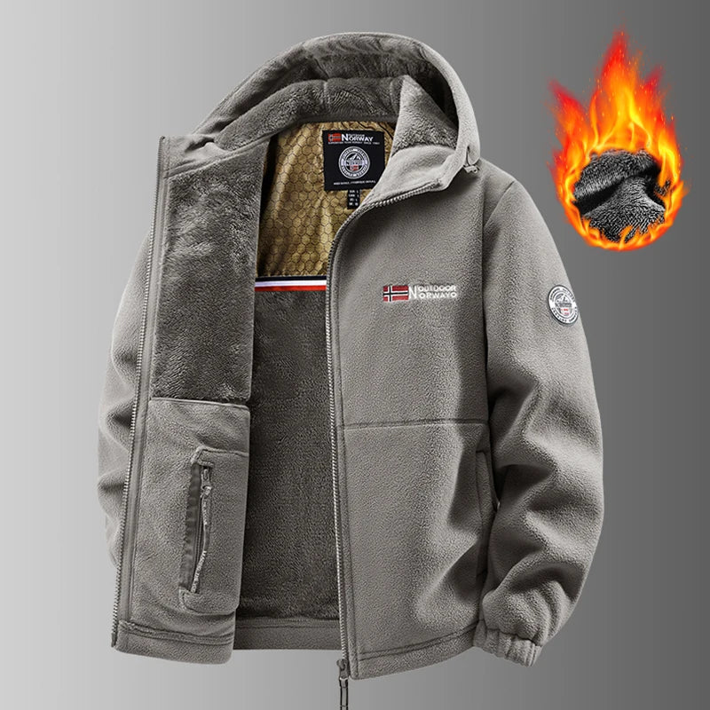 Men's Polar Fleece Thermal Jacket – Softshell Outdoor Winter Coat