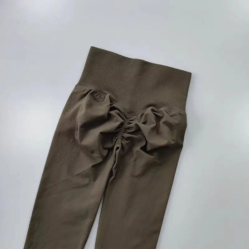 Seamless High-Waist Yoga Leggings – Scrunch Butt Lift Pants for Women