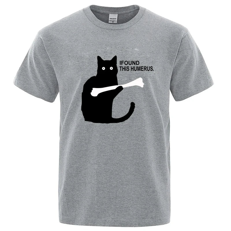 Funny Cat Graphic T Shirt Cotton Blend Casual Tee