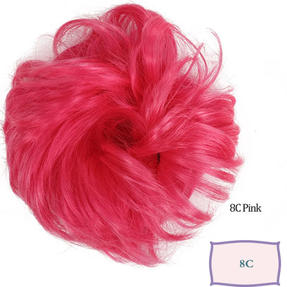 Synthetic Messy Hair Bun Chignon Scrunchies Fake Band Braid Elastic Hairpiece Tail Donut Updo Pieces