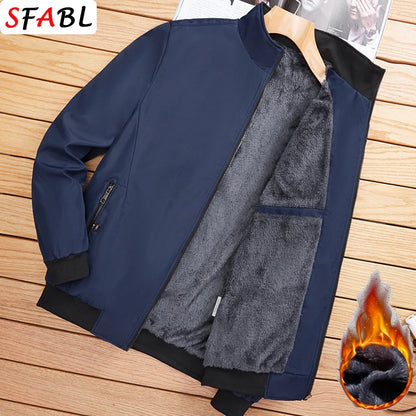 Men's Fleece-Lined Lapel Jacket – Warm Business Casual Coat