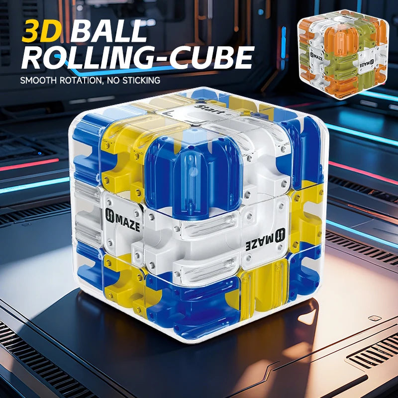 3D Maze Ball Rolling Cube Fidget Toy