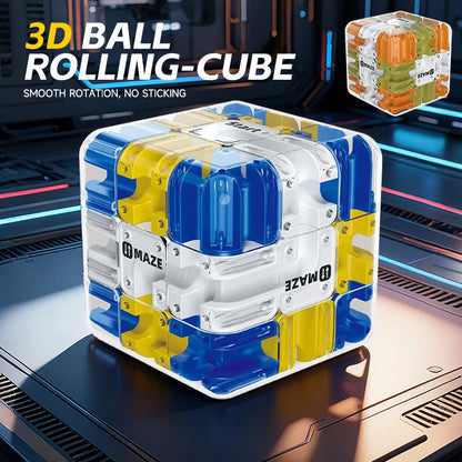 3D Maze Ball Rolling Cube Fidget Toy