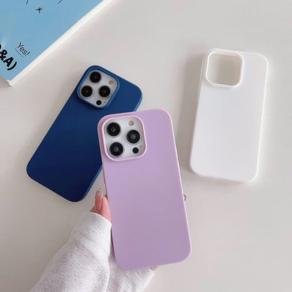 Luxury Candy Color Silicone Soft Case Iphone 16 15 14 13 12 Pro Max Plus Mini Matte Ultra Thin Cover