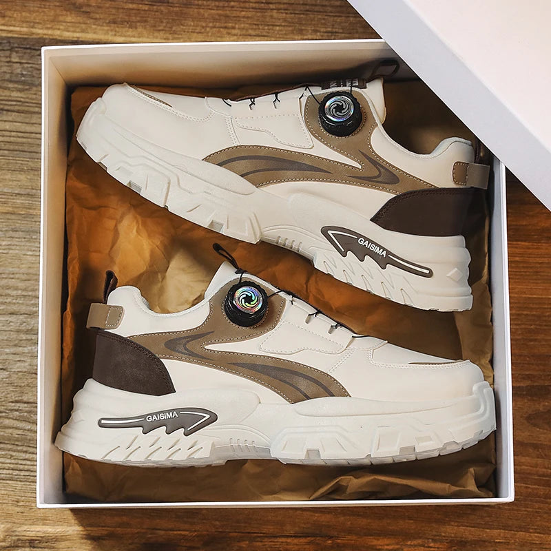 Men's High-Top Sneakers – Chunky Thick-Sole Casual Running Shoes