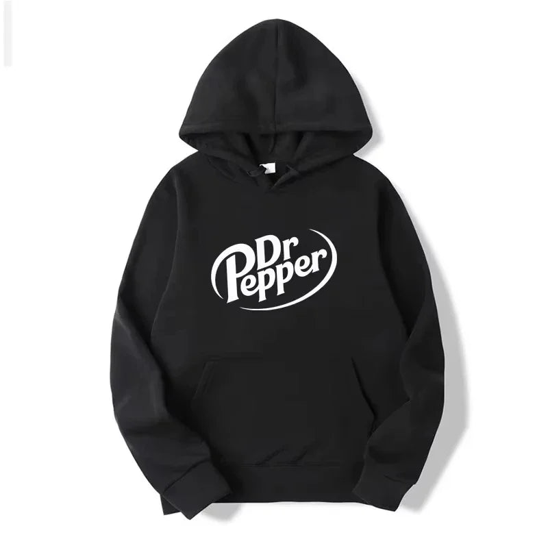 Vintage Soda Graphic Hoodie Casual Fleece Streetwear Pullover