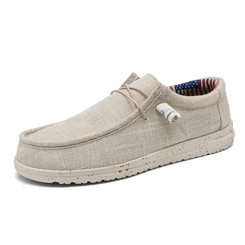 Men's Canvas Loafers | Breathable Casual Slip-On Walking Shoes