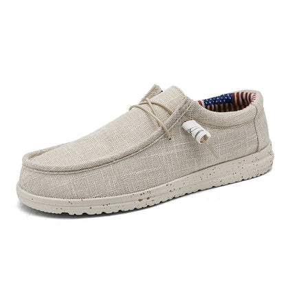 Men's Canvas Loafers | Breathable Casual Slip-On Walking Shoes