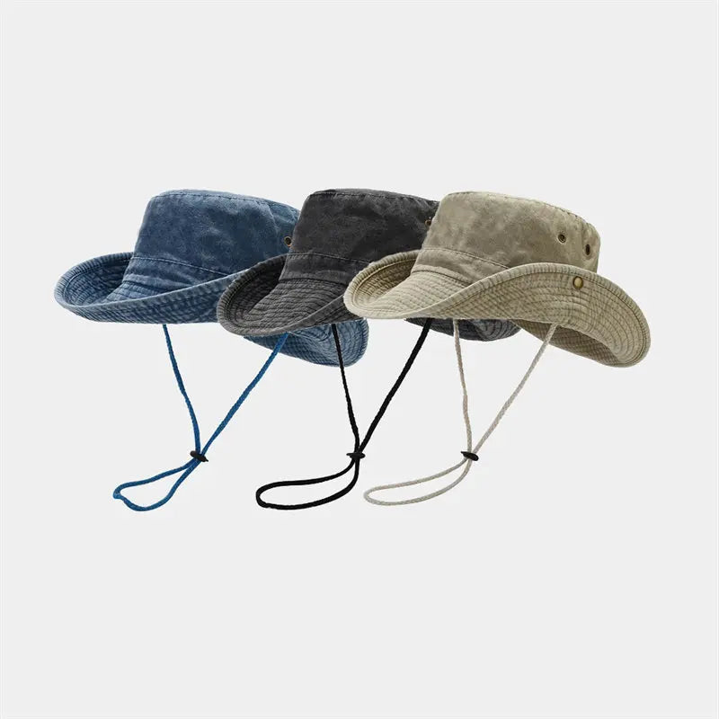 Cotton Bucket Hat – Outdoor Sun Cap for Men & Women