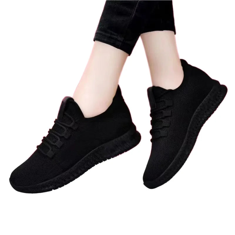 Platform Sneakers for Women – Breathable Non-Slip Casual Shoes