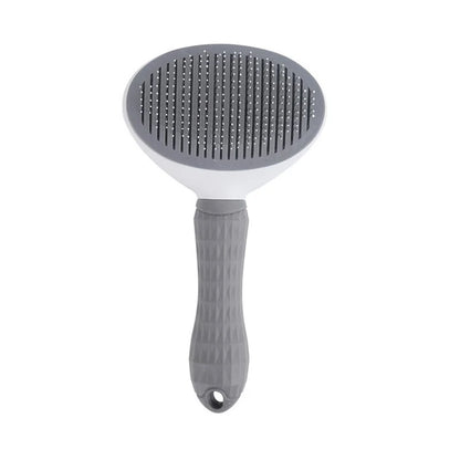 Self-Cleaning Slicker Brush – One-Click Pet Hair Removal Comb
