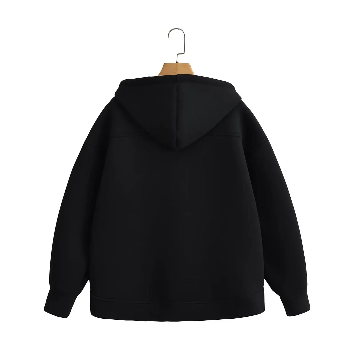Oversized Zip Up Hoodie Women's Casual Hooded Sweatshirt Jacket