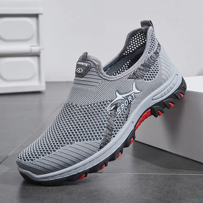 Men's Slip-On Mesh Sneakers – Lightweight Non-Slip Sport Shoes