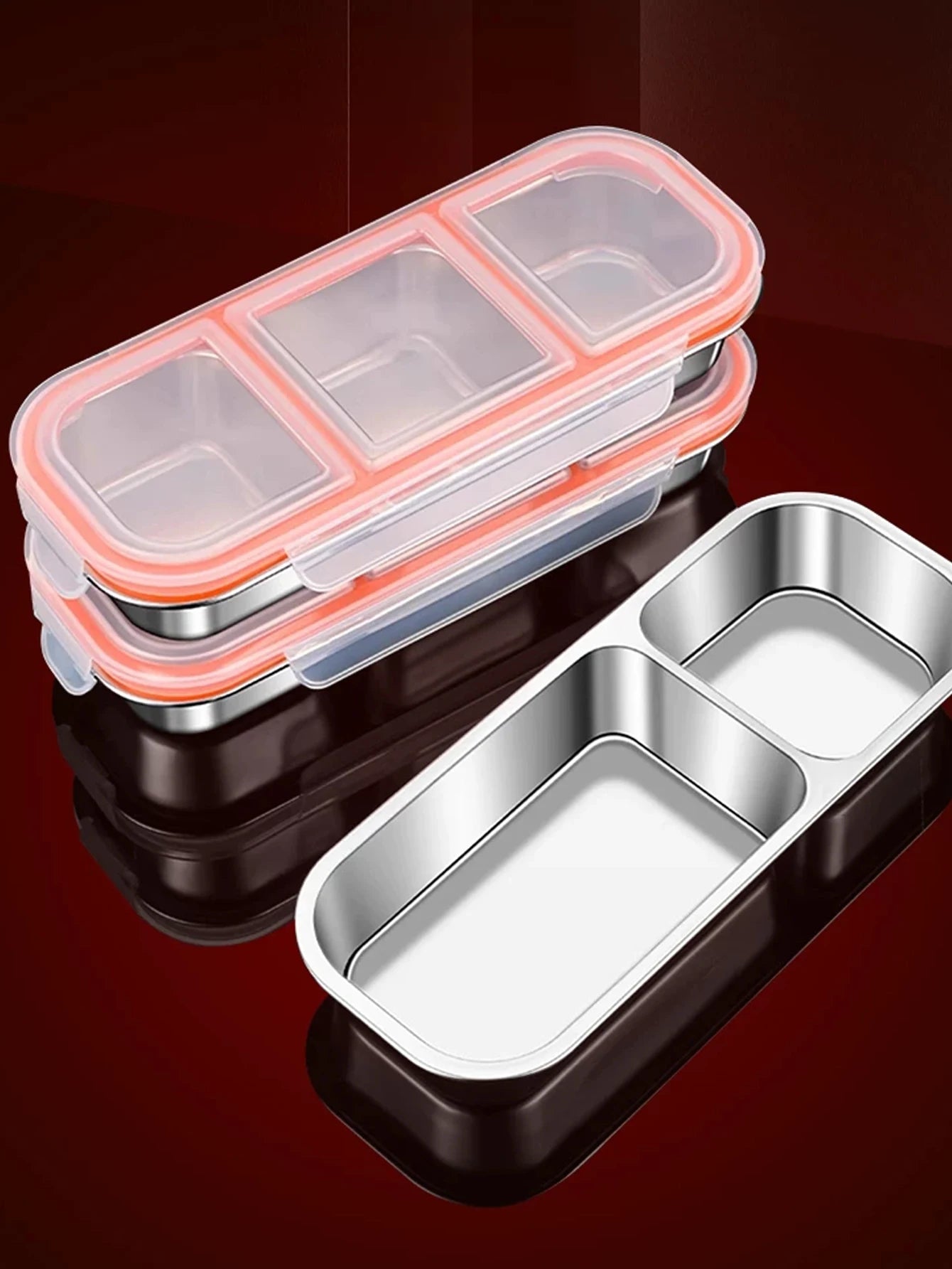 Stainless Steel Mini Compartment Lunch Box – Portable Bento