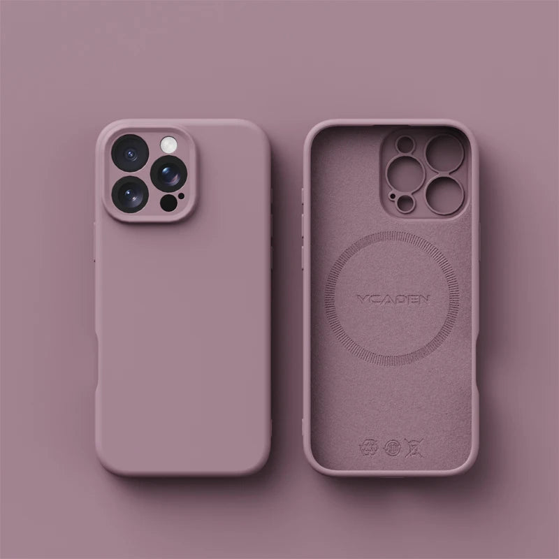 Original Magnetic Magsafe Phone Case Iphone 16 15 14 12 13 17 Pro Max Plus Liquid Silicone Wireless