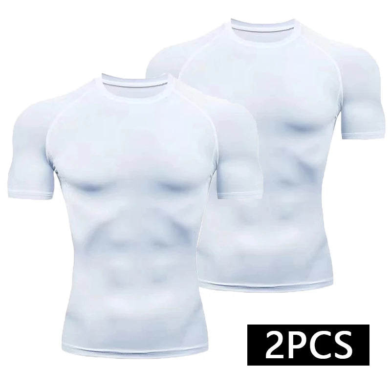 Men's Compression T-Shirts 2-Pack Quick Dry Sport Tops
