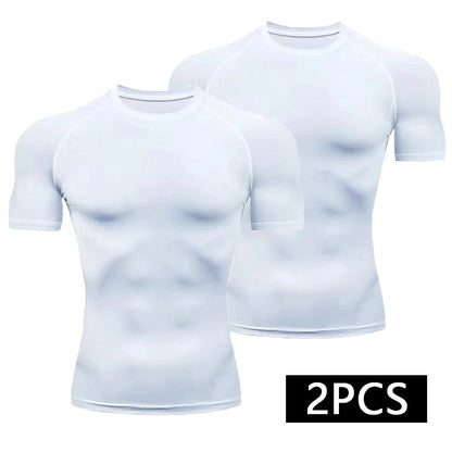 Men's Compression T-Shirts 2-Pack Quick Dry Sport Tops