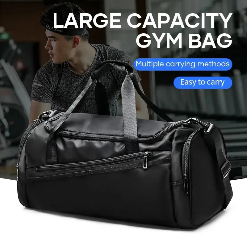 40L Gym Duffel Bag with Shoe Compartment – Foldable Travel Bag for Men & Women