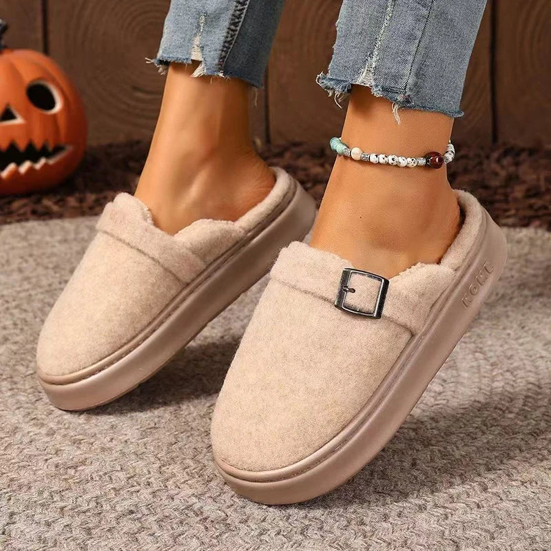 Winter Women S Slippers Home Plush Luxury Designer Woman Shoes Indoor Fluffy Platform Fuzzy Fur