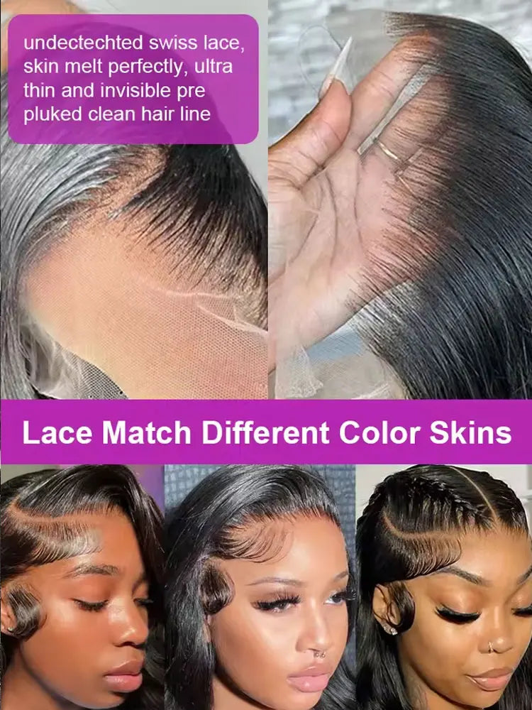 Body Wave Lace Front Wig Human Hair 13x6 HD Lace 200%-250% Density 16-42 Inch