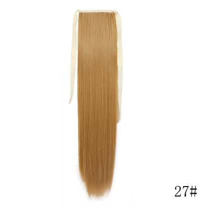 Wrap Around Ponytail Extension – Long Straight Synthetic Clip-In