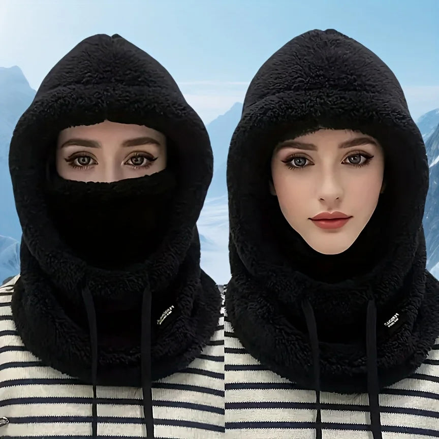 Winter Fleece Balaclava Hood Hat with Face Mask
