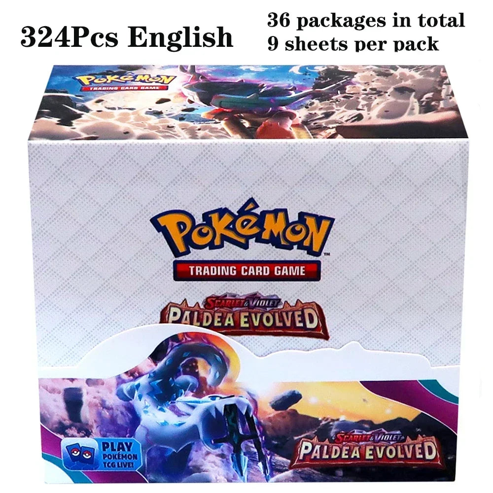 324pcs Pokemon Tcg Sword Shield Tempest Bonds Booster Box Trading Card Game Kids Toys Board