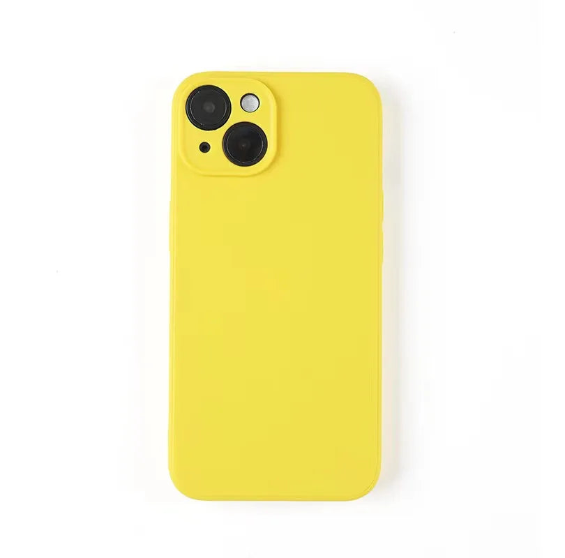 Luxury Liquid Silicone Phone Case Iphone 13 Mini 14 15 Pro Max Plus Candy Color Soft Back Cover