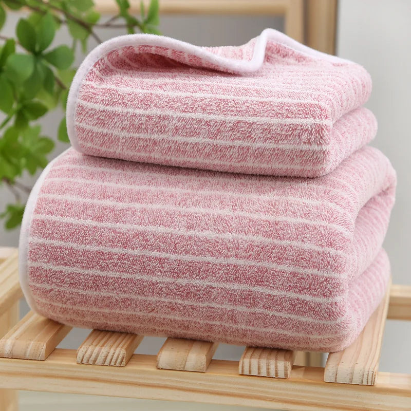 Quick-Dry Coral Fleece Towel Set – Soft & Absorbent