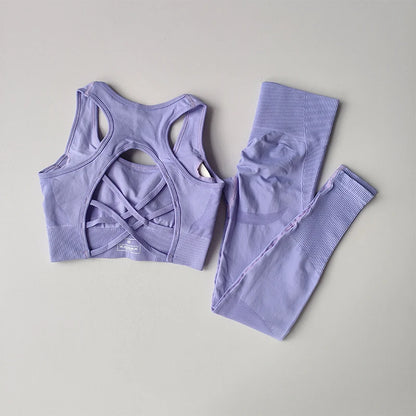 Women's 2-Piece Yoga Set – Sports Bra & High-Waist Leggings