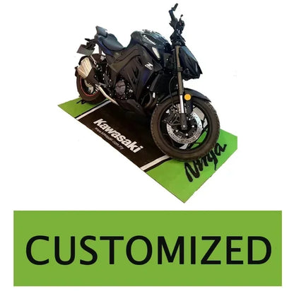 Kawasaki Motorcycle Area Rug Anti-Slip Floor Mat for Garage & Home Decor