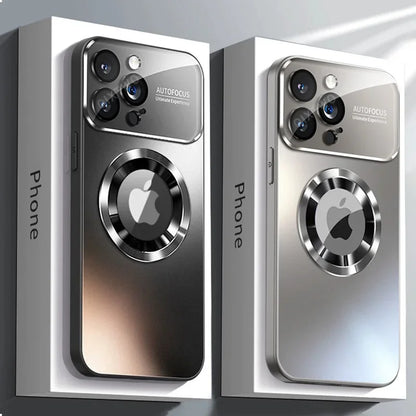 Luxury Glass Camera Magesafe Magnetic Wireless Charge Case Iphone 11 12 13 14 15 16 17 Pro Max Air