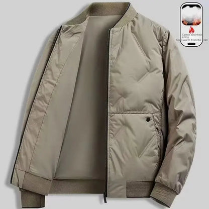 Men's Cotton Padded Bomber Jacket – Warm Winter Coat