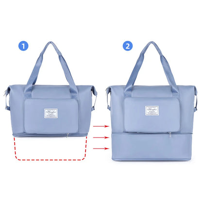 Foldable Travel Bag Large Capacity Waterproof Weekender Tote