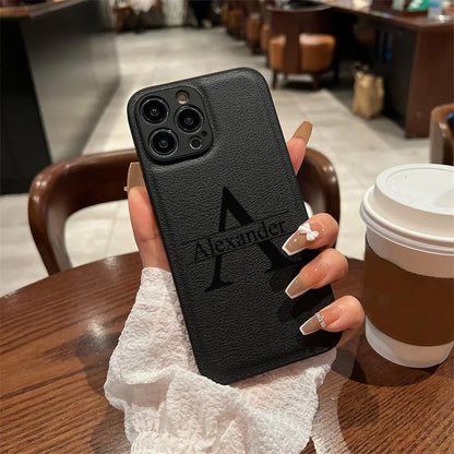 Personalized Customized Initials Name Case Iphone 17 16 15 14 13 12 11 Pro Max Plus Big Letter Laser