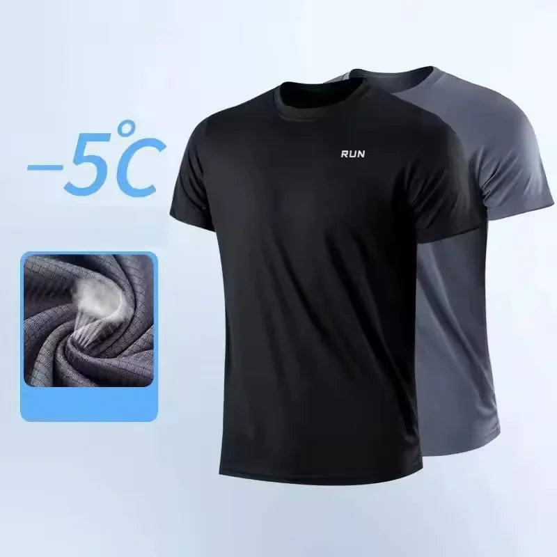 Men's Quick-Dry Running T-Shirt – Lightweight Gym Sports Top