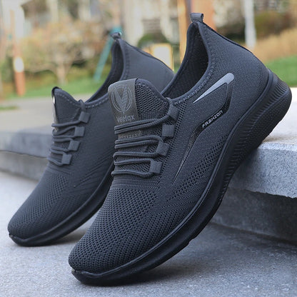 Men's Lightweight Mesh Sneakers Casual Lace-Up Sports Shoes