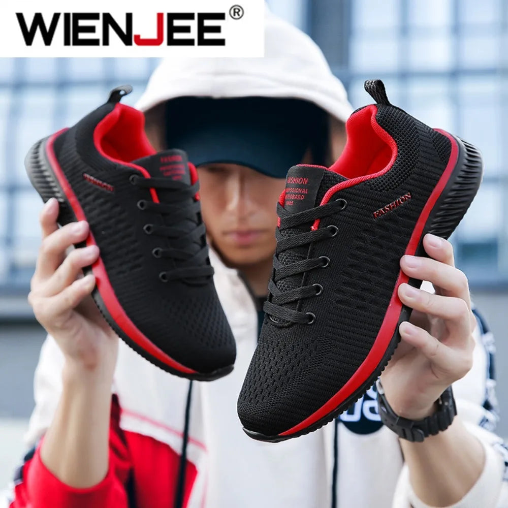Men's Breathable Knit Sneakers – Lightweight Running & Walking Shoes