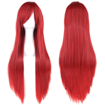 32 Inch Long Straight Synthetic Wig – Cosplay & Party, 36 Colors