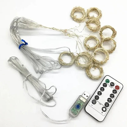Remote Control Usb Fairy Lights 3m Led Curtain String Christmas Home Bedroom Decor Festive Party