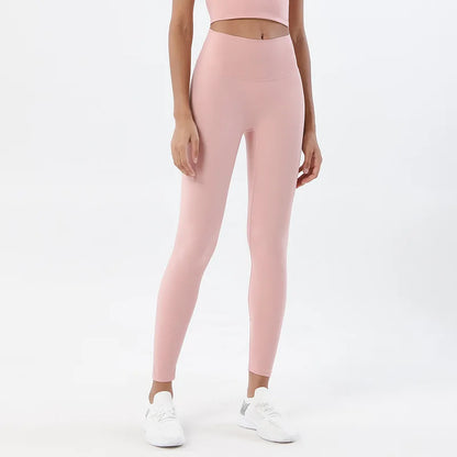 Women's Nylon Yoga Pants – Gym Leggings with Elastic Waist