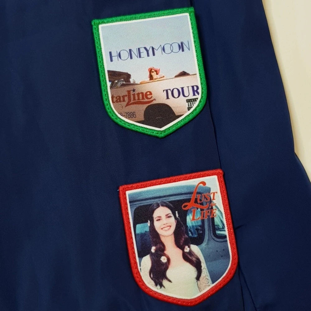 LDR Racing Jacket with Patches – Navy Blue Unisex Zip-Up Coat