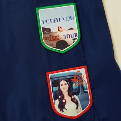 LDR Racing Jacket with Patches – Navy Blue Unisex Zip-Up Coat