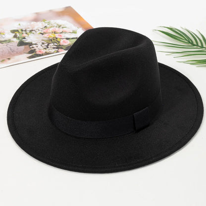 Wide Brim Wool Fedora Hat – Unisex Jazz Panama Hat