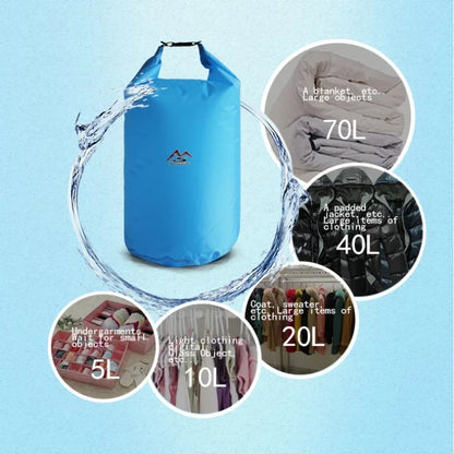 Waterproof Dry Bag – 5L 10L 20L 40L 70L for Kayaking, Camping & Hiking