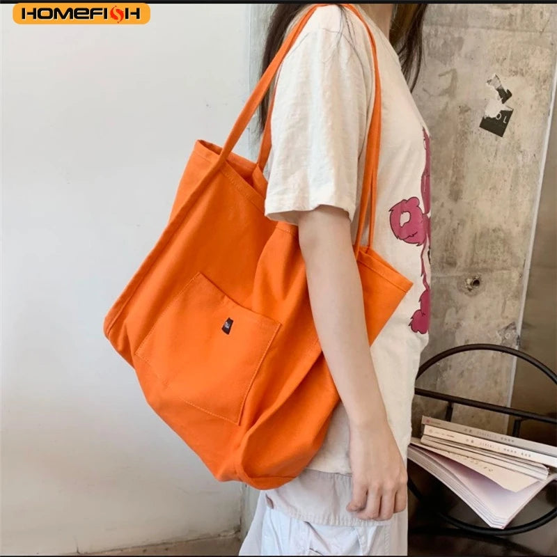 Canvas Tote Bag for Women – Large Reusable Shoulder Handbag
