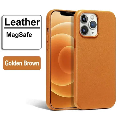 Luxury Magnetic Leather Case Apple Iphone 17 Pro Max 16 13 12 14 15 Plus Official Macsafe Magsafe I