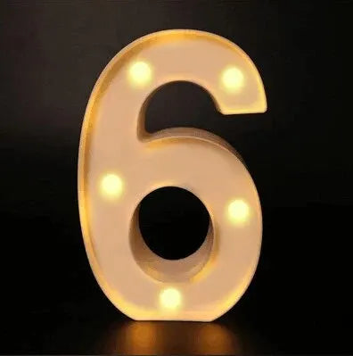 Number Letter Lamp Luminous Alphabet Led Lights Decororation Night Light Home Wedding Birthday