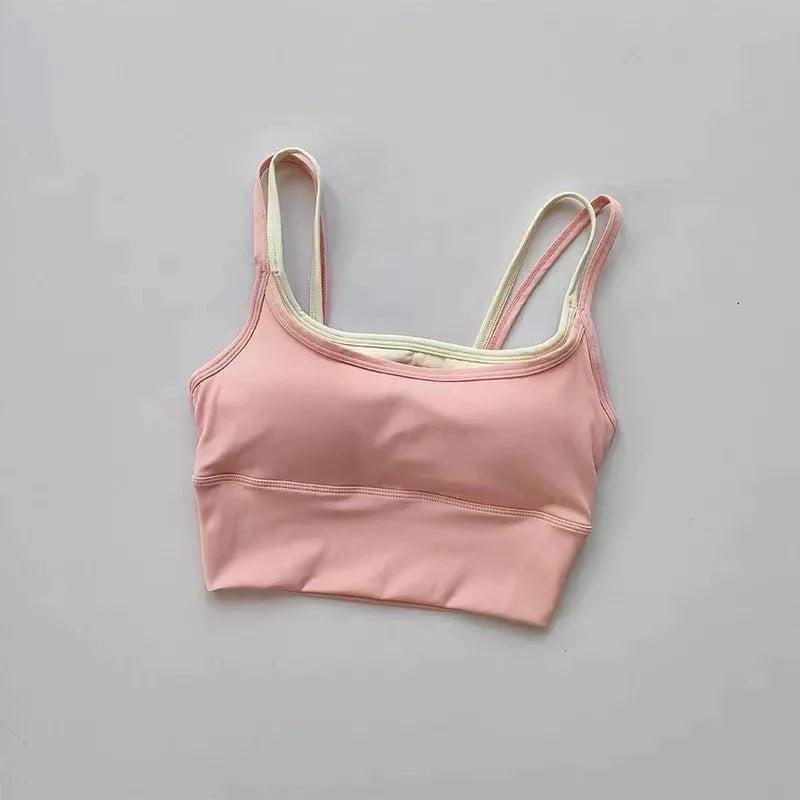 Women's Padded Sports Bra – Shockproof Support Yoga Fitness Top